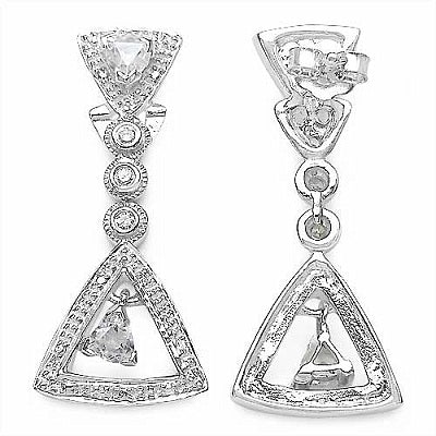 1.58CTW White Cubic Zircon .925 Sterling Silver Earrings