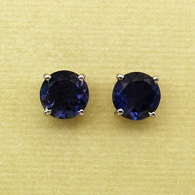 1.40CTW Genuine Iolite .925 Sterling Silver Earrings