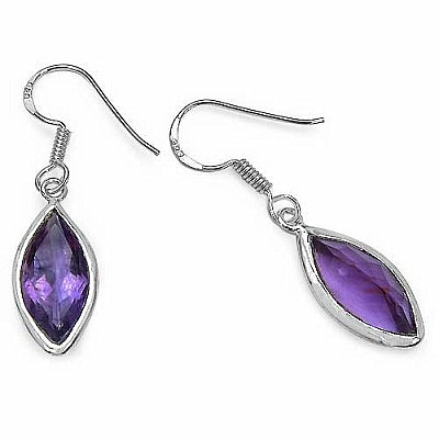 8.16CTW Genuine Amethyst .925 Sterling Silver Earrings