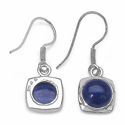 7.28CTW Genuine Tanzanite .925 Sterling Silver Earrings