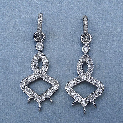 0.37CTW White Cubic Zircon .925 Sterling Silver Earrings