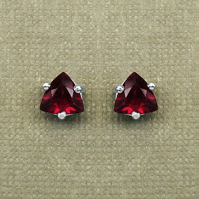1.10CTW Genuine Rhodolite .925 Sterling Silver Stud Earrings