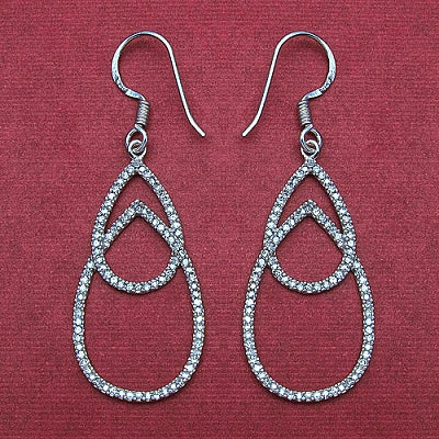 1.82CTW White Cubic Zircon .925 Sterling Silver Earrings