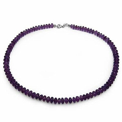 210.00CTW Genuine Amethyst .925 Sterling Silver Necklace
