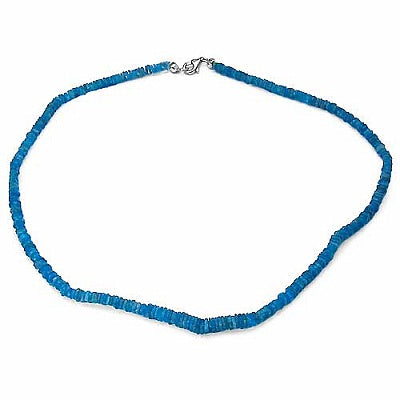 66.10CTW Neon Apatite 33CM Long .925 Sterling Silver Beads Necklace