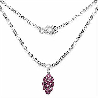 2.17CTW Genuine Ruby .925 Sterling Silver Pendant