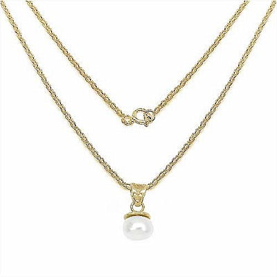 3.25CTW Genuine Pearl .925 Sterling Silver Pendant