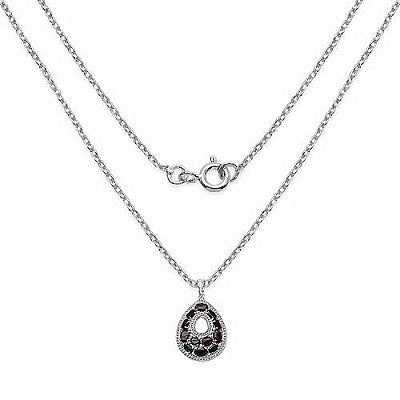 5.34CTW Genuine Garnet .925 Sterling Silver Pear Shape Pendant