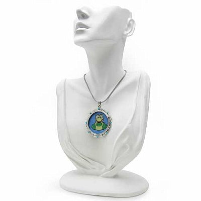 GEMARTINI Turquoise & Glass .925 Sterling Silver Pendant