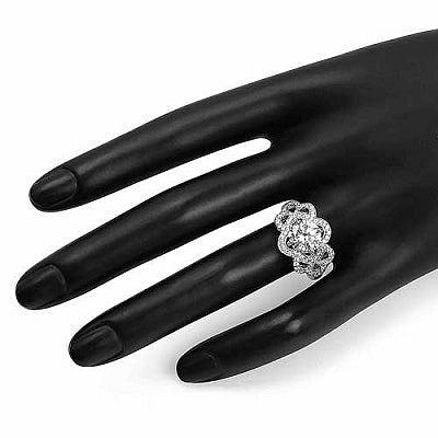 BridalMe 3.68CTW White Cubic Zirconia .925 Sterling Silver Ring