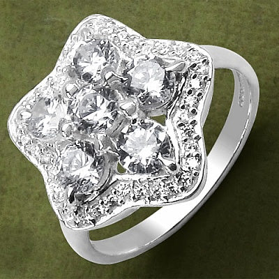 BridalMe 3.02CTW White Cubic Zirconia .925 Sterling Silver Ring