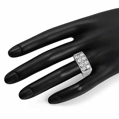 BridalMe 3.61CTW White Cubic Zirconia .925 Sterling Silver Cluster Ring