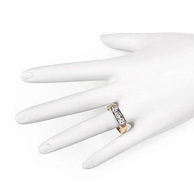 1.70CTW Genuine White Cubic Zircon .925 Sterling Silver Gold Plating Ring