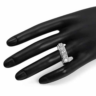 BridalMe 2.20CTW White Cubic Zirconia .925 Sterling Silver 5 Stone Ring