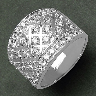BridalMe 1.64CTW White Cubic Zirconia .925 Sterling Silver Cluster Ring