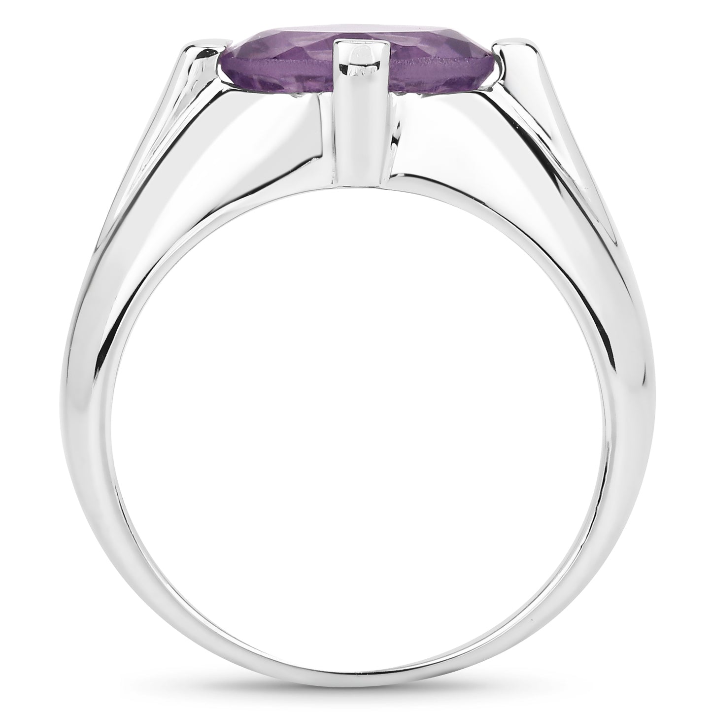Genuine Amethyst Sterling Silver Ring