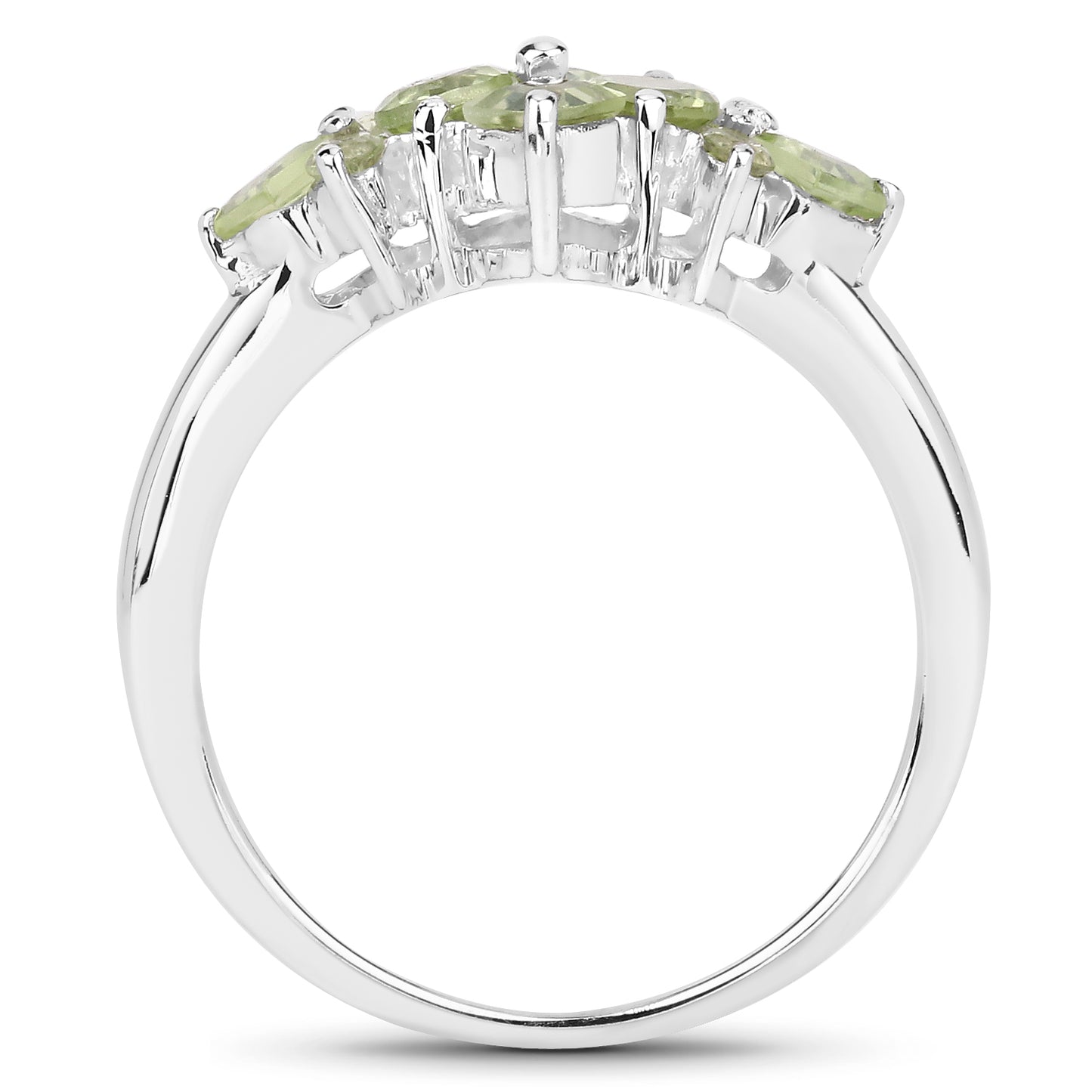 Genuine Peridot Sterling Silver Ring