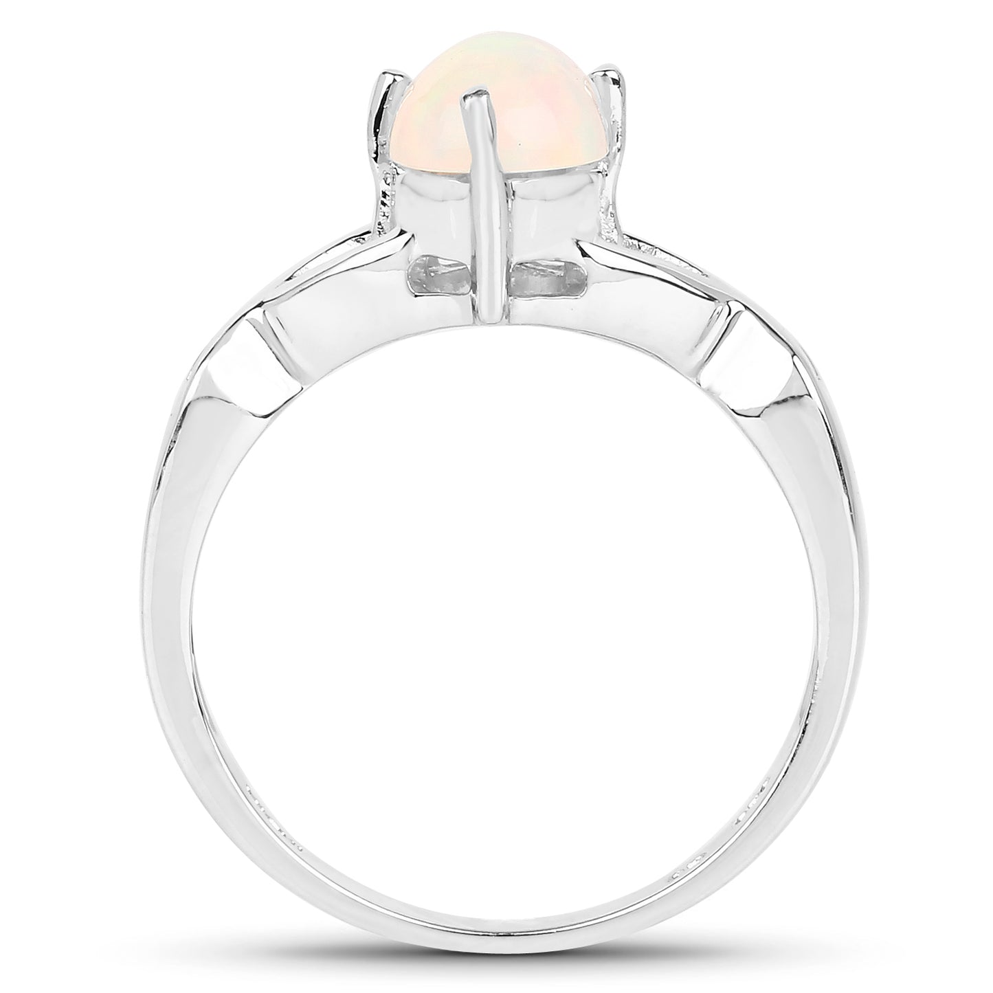 Genuine Ethiopian Opal Sterling Silver Ring