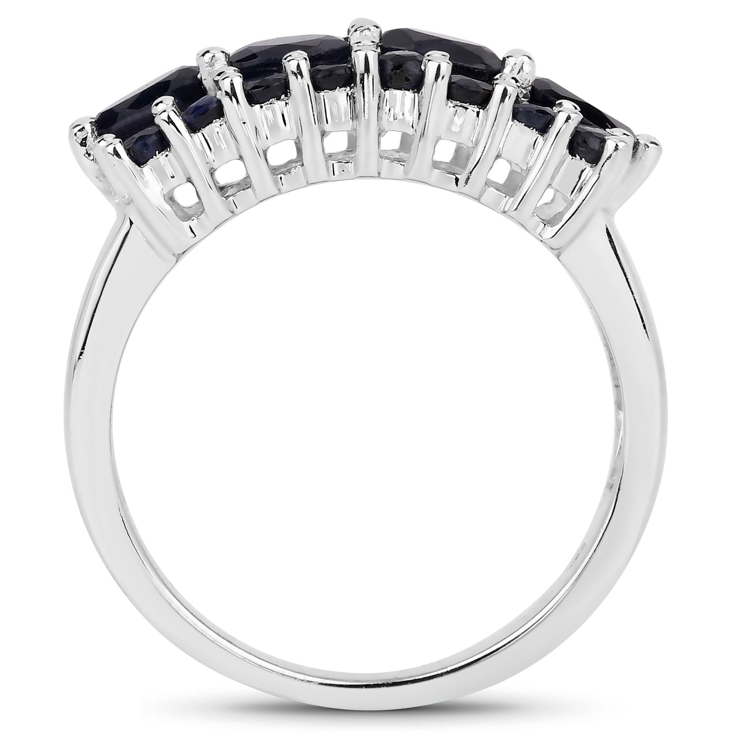 Genuine Blue Sapphire Sterling Silver Ring