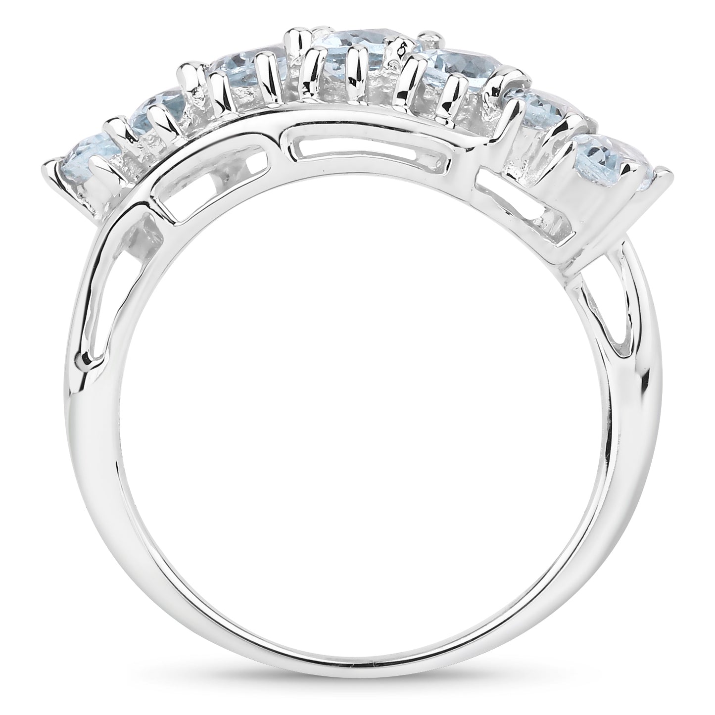 Genuine Blue Topaz Sterling Silver Ring