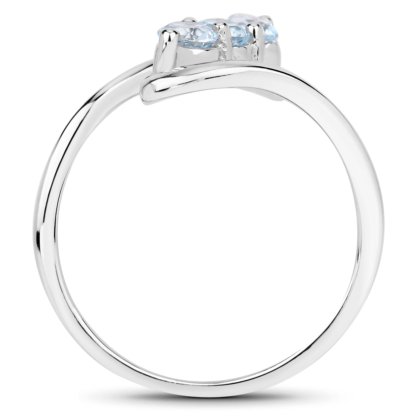 Genuine Blue Topaz Sterling Silver Ring