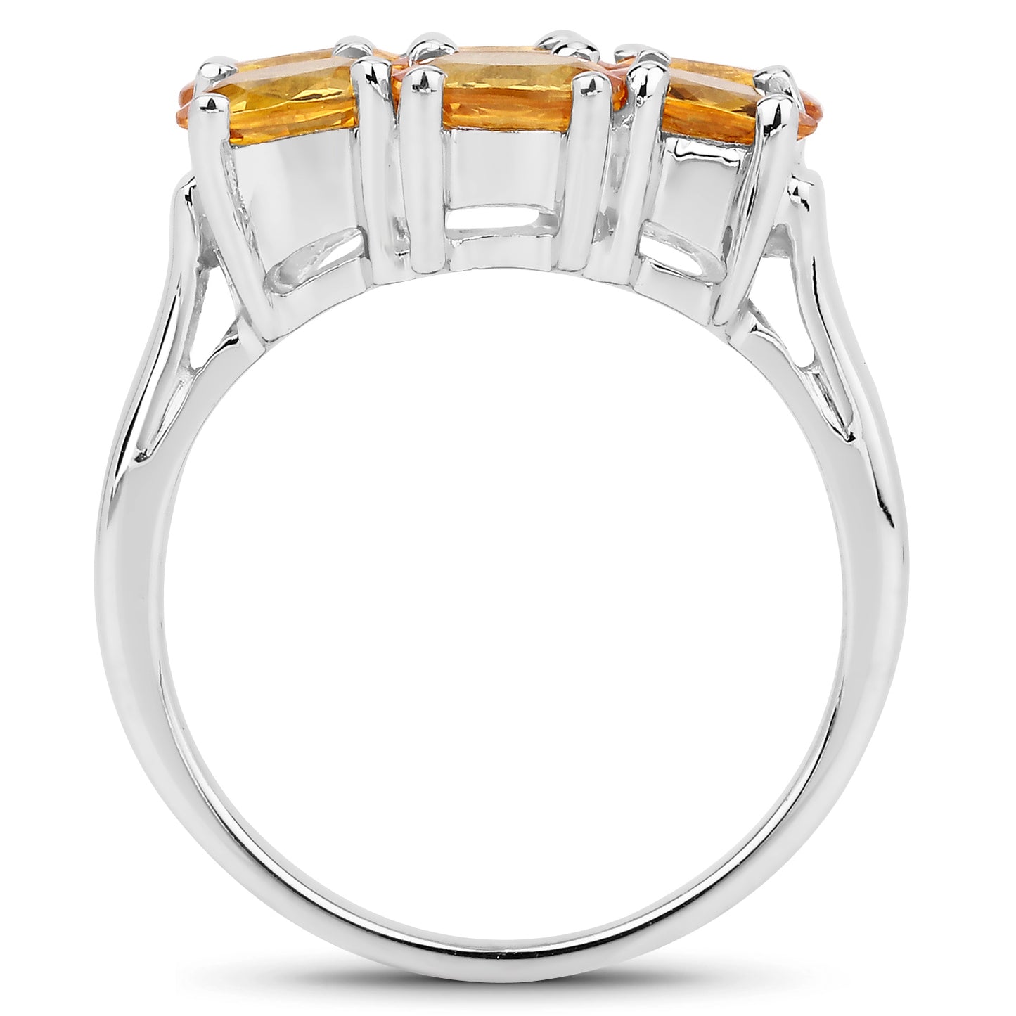 Genuine Yellow Sapphire Sterling Silver Ring