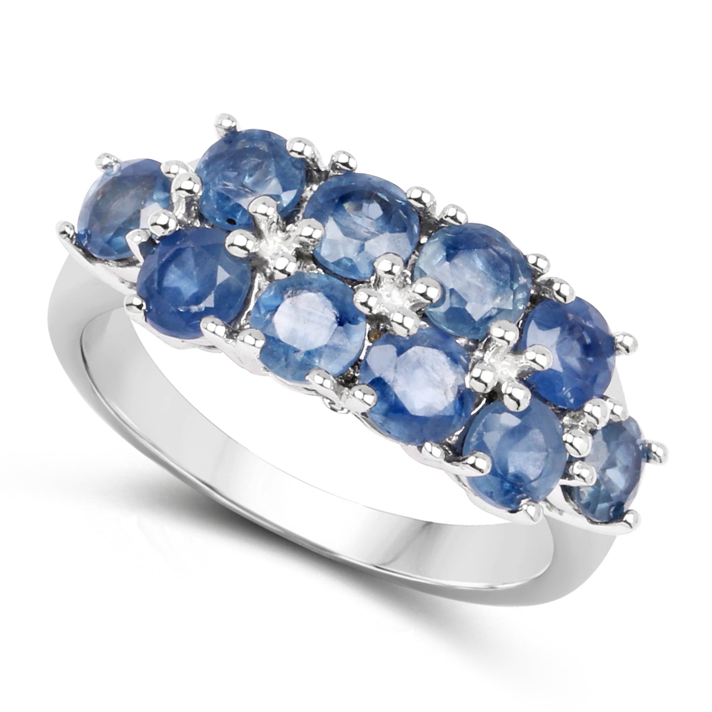 Genuine Blue Sapphire Sterling Silver Ring