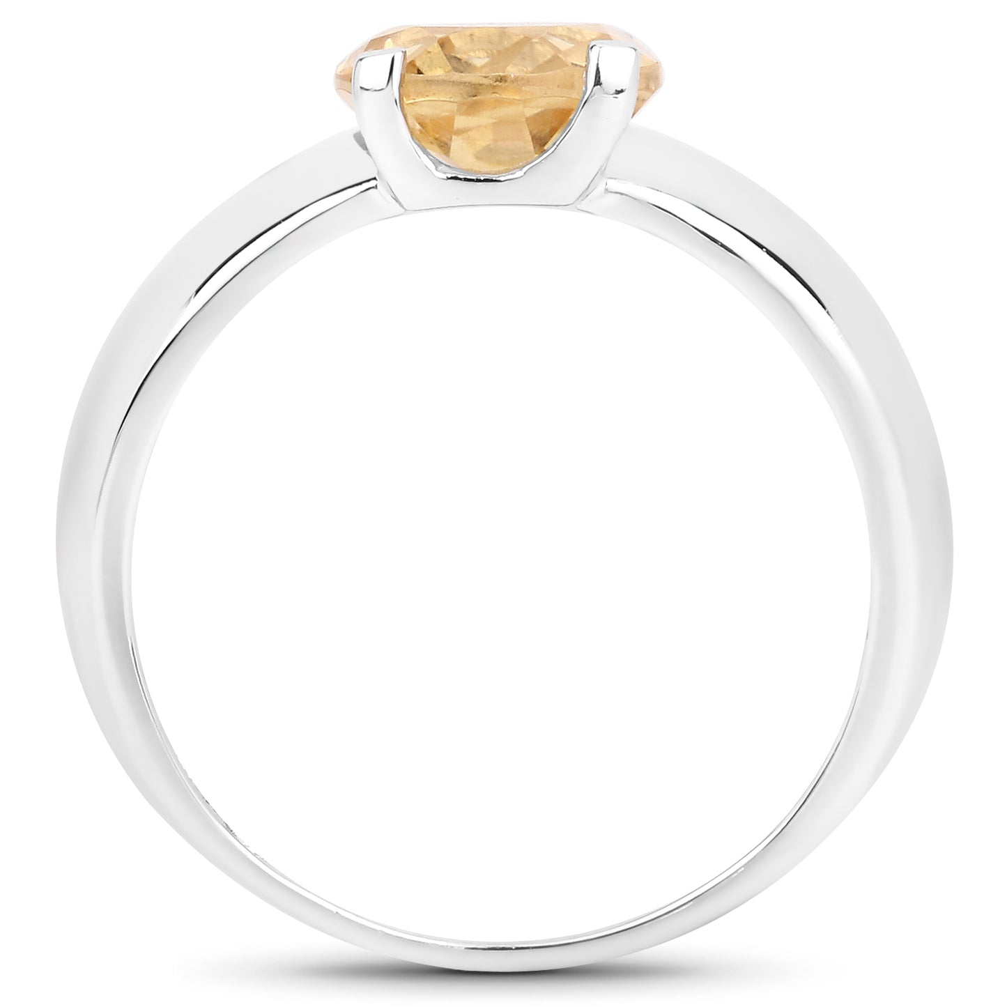 Genuine Citrine Sterling Silver Graduated Ring