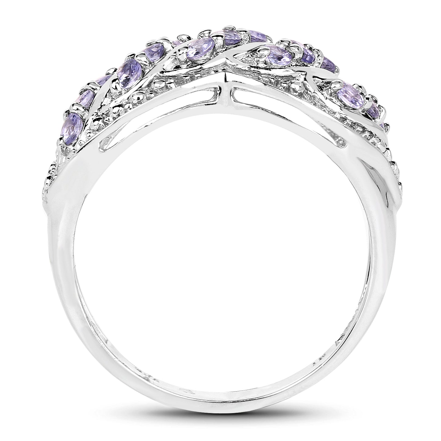 Genuine Tanzanite Sterling Silver Statement Ring