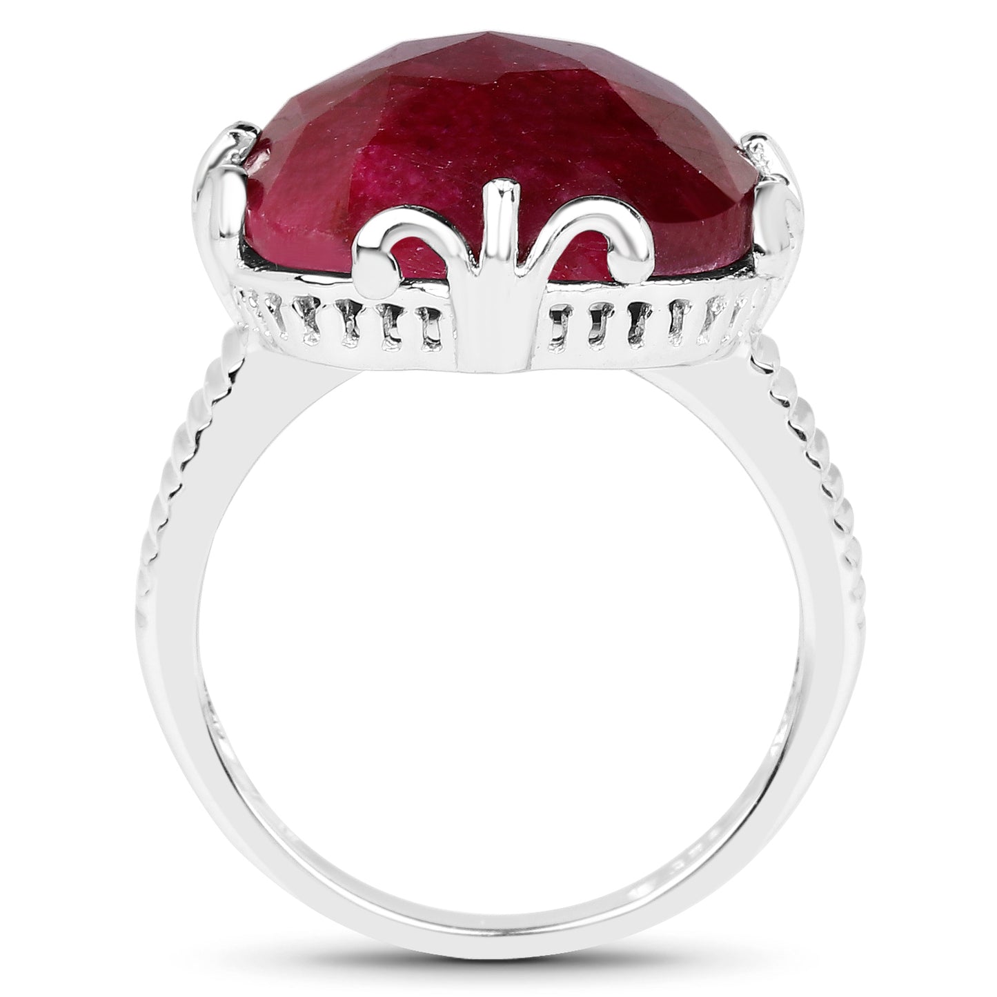 Dyed Ruby Sterling Silver Bold Ring