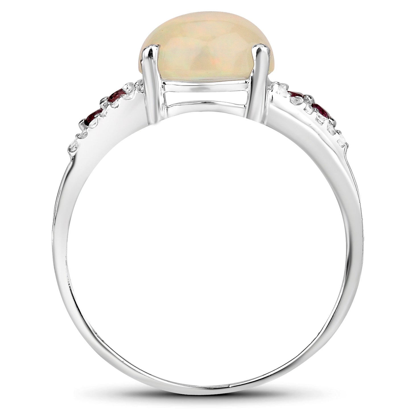 Genuine Pink Tourmaline White Topaz and Sterling Silver