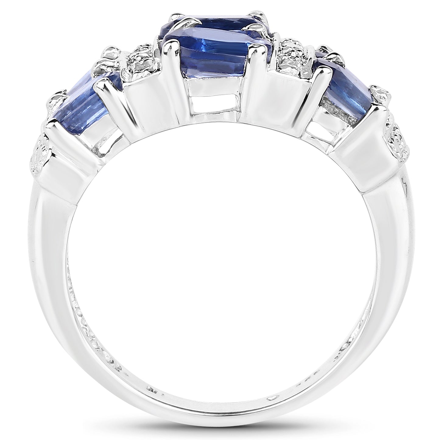 Genuine Kyanite Sterling Silver Band Ring