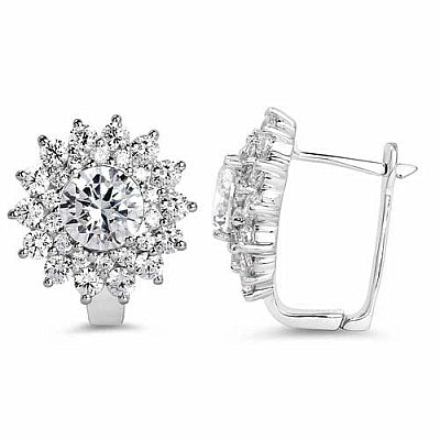 BridalMe 10.76CTW White Cubic Zirconia .925 Sterling Silver Earrings