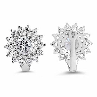 BridalMe 10.76CTW White Cubic Zirconia .925 Sterling Silver Earrings