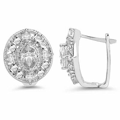 BridalMe 6.24CTW White Cubic Zirconia .925 Sterling Silver Earrings