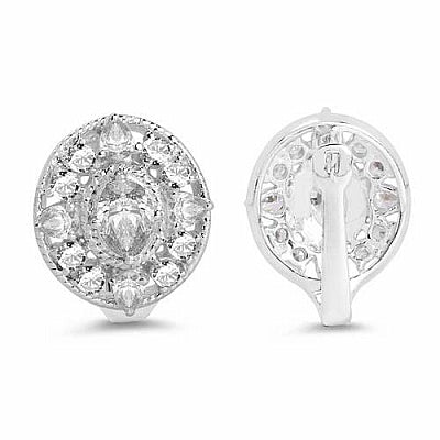BridalMe 6.24CTW White Cubic Zirconia .925 Sterling Silver Earrings
