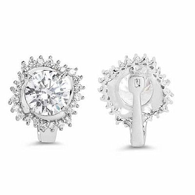 BridalMe 14.18CTW White Cubic Zirconia .925 Sterling Silver Earrings