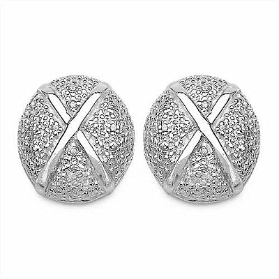 0.16CTW White Cubic Zircon .925 Sterling Silver Earrings