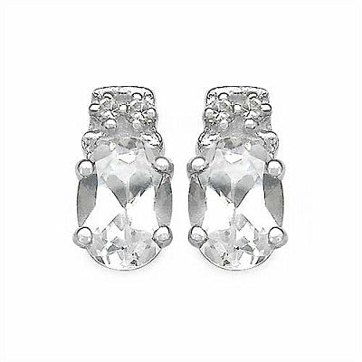 2.04CTW White Cubic Zircon .925 Sterling Silver Earrings