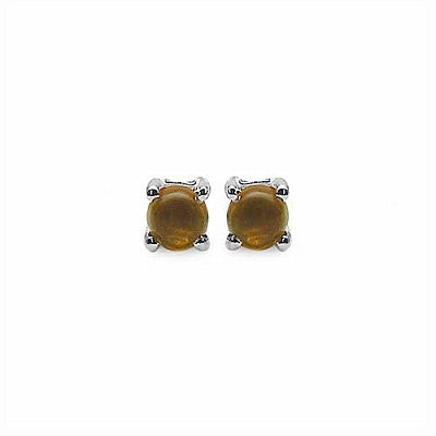 0.30CTW Genuine Citrine .925 Sterling Silver Earrings