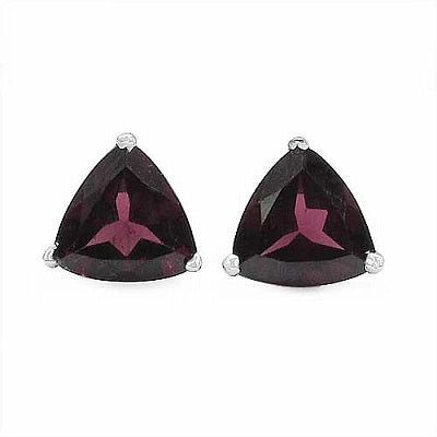 2.20CTW Genuine Rhodolite .925 Sterling Silver Earrings