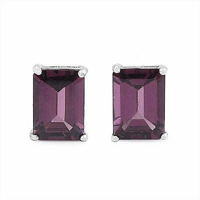 2.20CTW Genuine Rhodolite .925 Sterling Silver Earrings