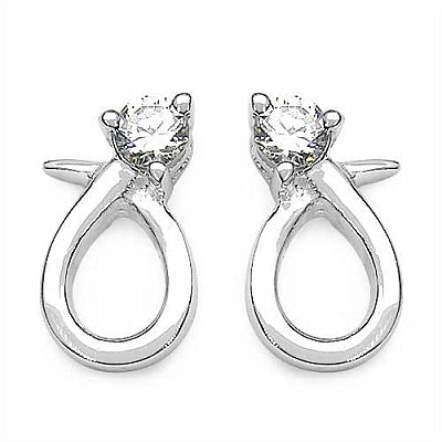 0.28CTW White Cubic Zircon .925 Sterling Silver Earrings