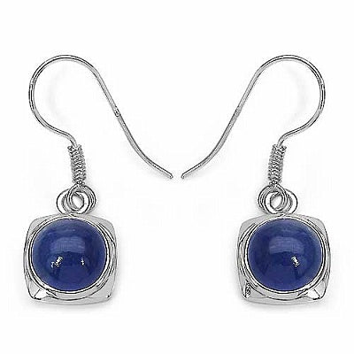 7.28CTW Genuine Tanzanite .925 Sterling Silver Earrings