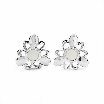 0.10CTW Genuine Opal .925 Sterling Silver Earrings