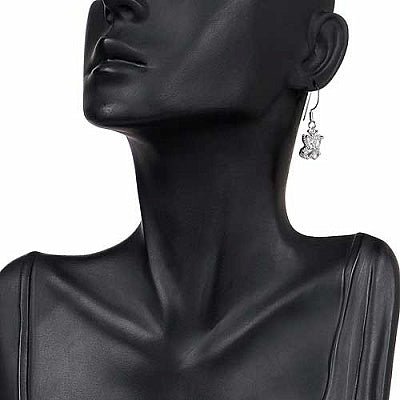 BridalMe 2.80CTW White Cubic Zirconia .925 Sterling Silver Dangle Earrings