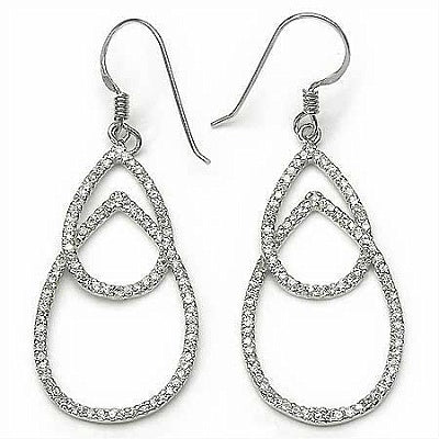 1.82CTW White Cubic Zircon .925 Sterling Silver Earrings