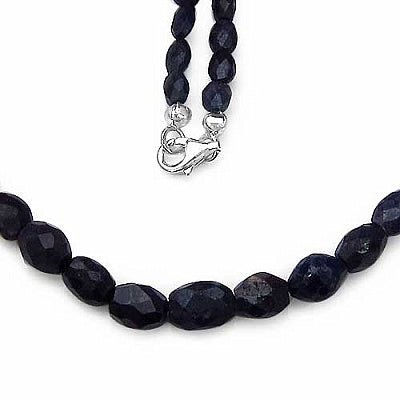 131.00CTW Dyed Sapphire 18.25Inches Long Beaded Necklace