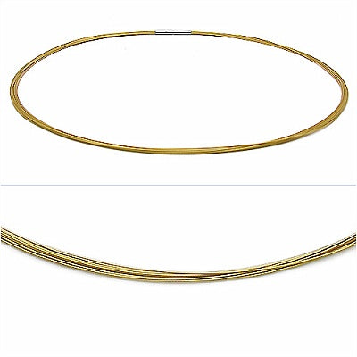 42.00 CM Golden Steel Wire Stainless Steel Lock Necklace
