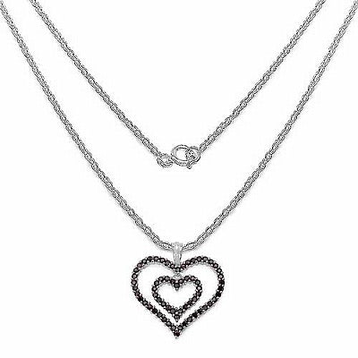 3.20CTW Genuine Garnet .925 Sterling Silver Heart Shape Pendant